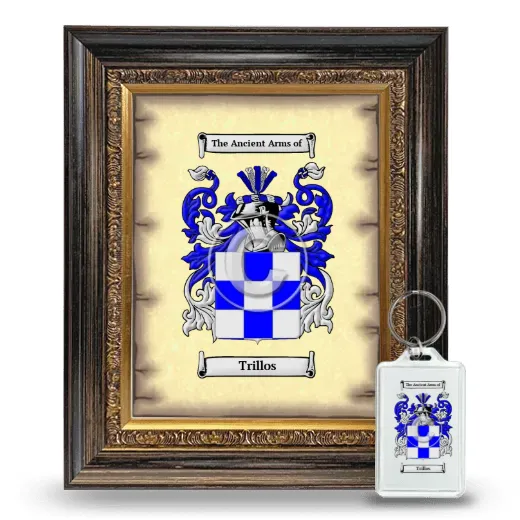 Trillos Framed Coat of Arms and Keychain - Heirloom