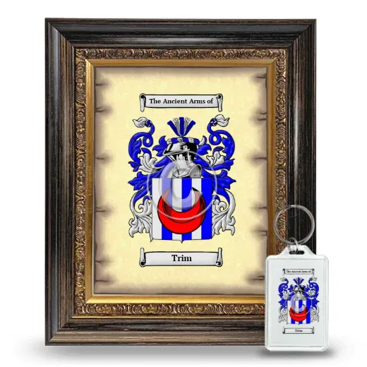 Trim Framed Coat of Arms and Keychain - Heirloom