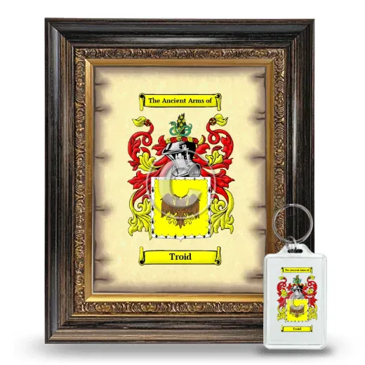 Troid Framed Coat of Arms and Keychain - Heirloom