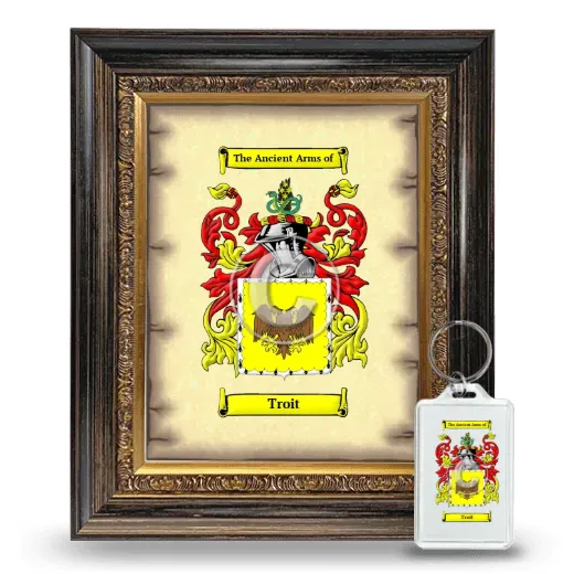 Troit Framed Coat of Arms and Keychain - Heirloom