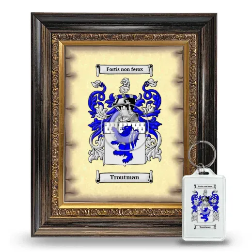 Troutman Framed Coat of Arms and Keychain - Heirloom