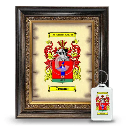 Troutner Framed Coat of Arms and Keychain - Heirloom