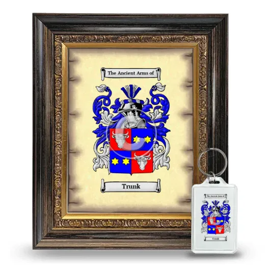 Trunk Framed Coat of Arms and Keychain - Heirloom