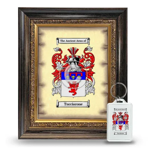Tucciarone Framed Coat of Arms and Keychain - Heirloom