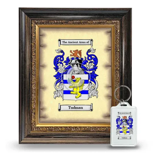 Tudman Framed Coat of Arms and Keychain - Heirloom