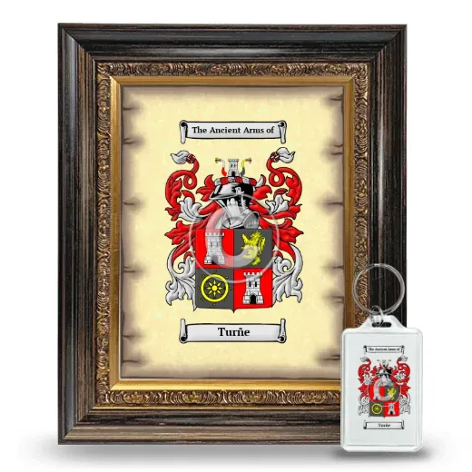 Turñe Framed Coat of Arms and Keychain - Heirloom