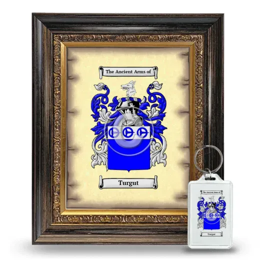 Turgut Framed Coat of Arms and Keychain - Heirloom