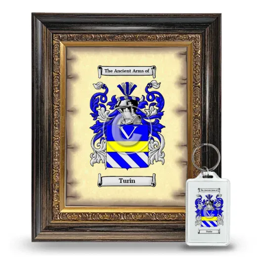 Turin Framed Coat of Arms and Keychain - Heirloom