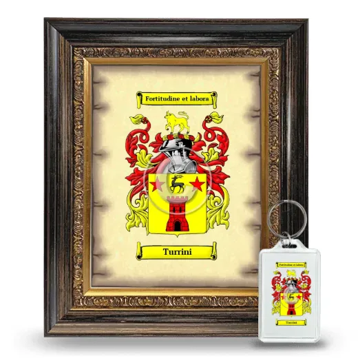 Turrini Framed Coat of Arms and Keychain - Heirloom