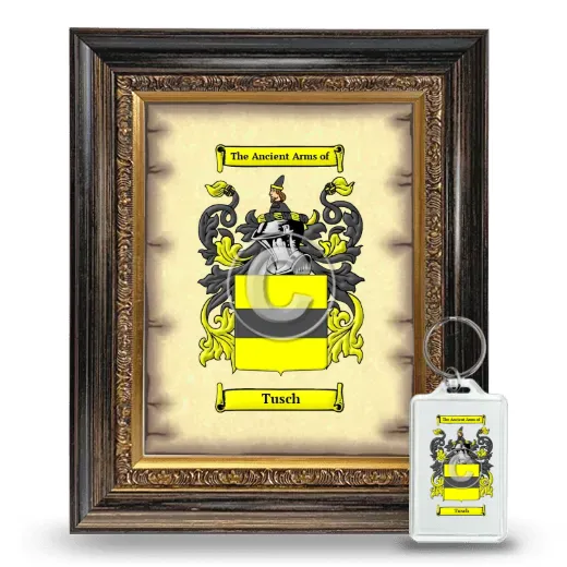 Tusch Framed Coat of Arms and Keychain - Heirloom