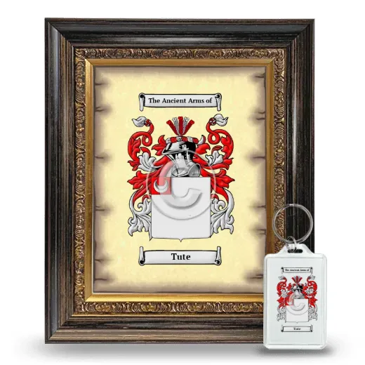 Tute Framed Coat of Arms and Keychain - Heirloom