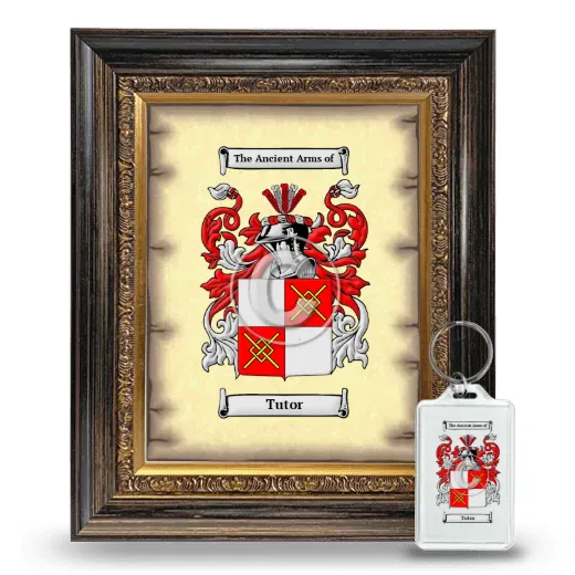 Tutor Framed Coat of Arms and Keychain - Heirloom