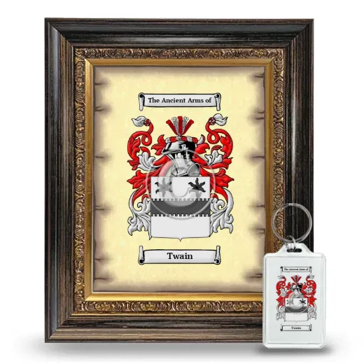 Twain Framed Coat of Arms and Keychain - Heirloom