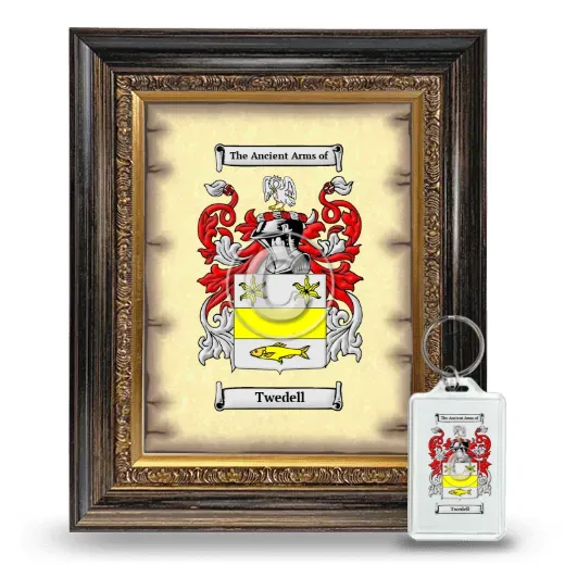 Twedell Framed Coat of Arms and Keychain - Heirloom