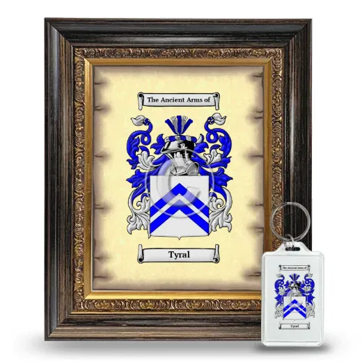 Tyral Framed Coat of Arms and Keychain - Heirloom
