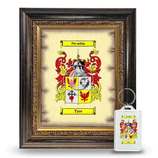 Tyre Framed Coat of Arms and Keychain - Heirloom