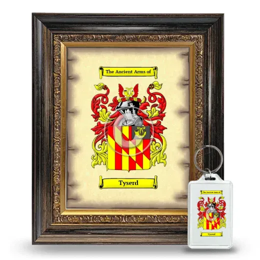Tyserd Framed Coat of Arms and Keychain - Heirloom