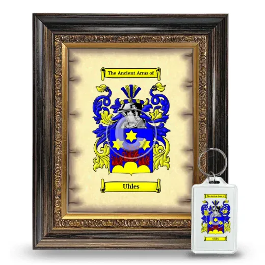 Uhles Framed Coat of Arms and Keychain - Heirloom