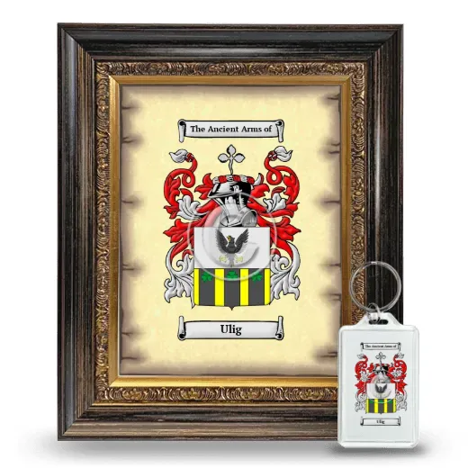 Ulig Framed Coat of Arms and Keychain - Heirloom