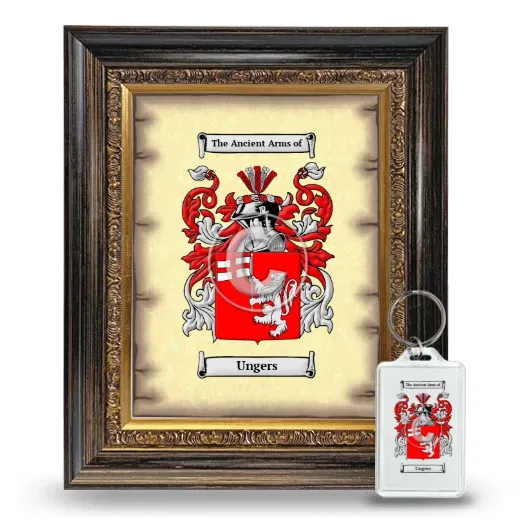 Ungers Framed Coat of Arms and Keychain - Heirloom