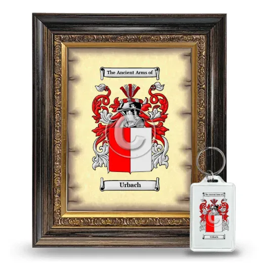 Urbach Framed Coat of Arms and Keychain - Heirloom