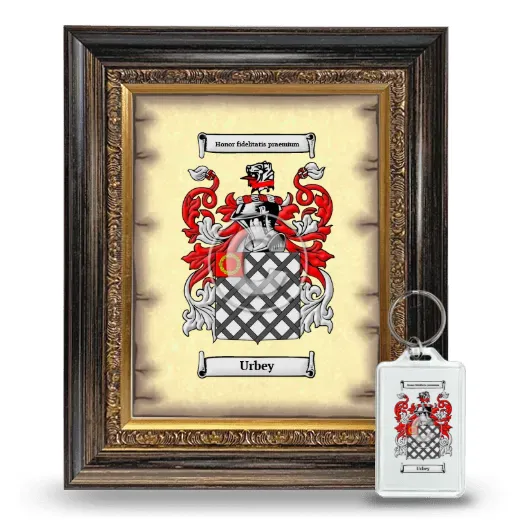 Urbey Framed Coat of Arms and Keychain - Heirloom