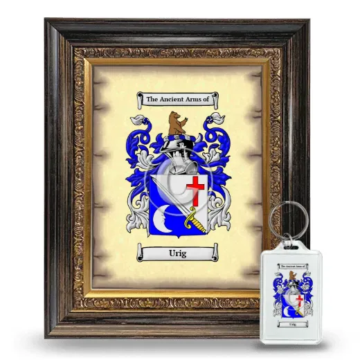 Urig Framed Coat of Arms and Keychain - Heirloom