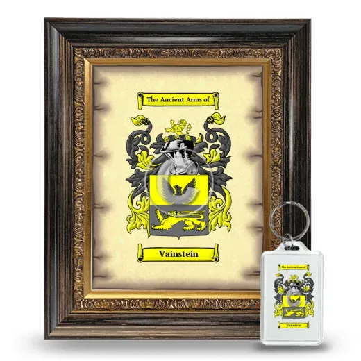 Vainstein Framed Coat of Arms and Keychain - Heirloom