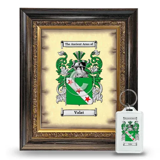 Valat Framed Coat of Arms and Keychain - Heirloom