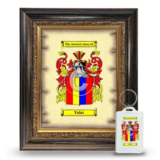 Valat Framed Coat of Arms and Keychain - Heirloom