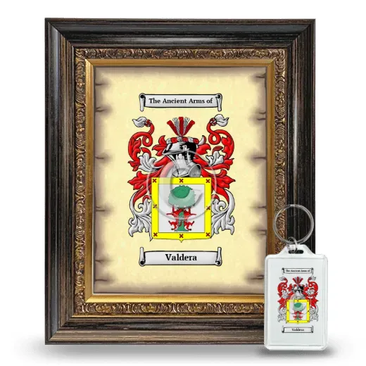 Valdera Framed Coat of Arms and Keychain - Heirloom