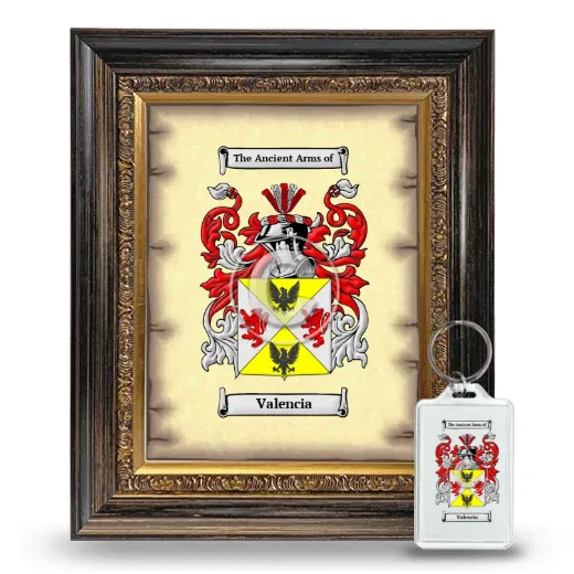 Valencia Framed Coat of Arms and Keychain - Heirloom