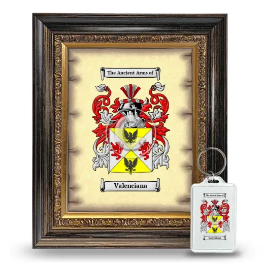 Valenciana Framed Coat of Arms and Keychain - Heirloom