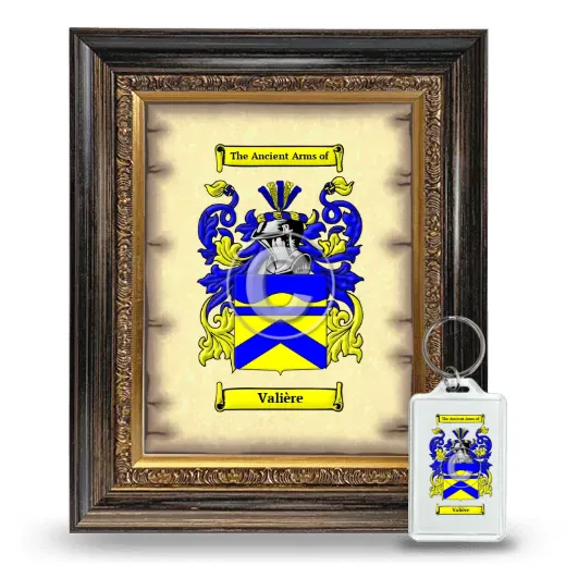 Valière Framed Coat of Arms and Keychain - Heirloom