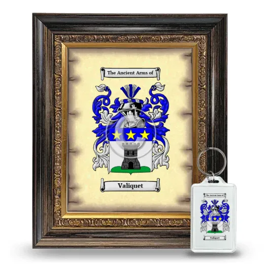 Valiquet Framed Coat of Arms and Keychain - Heirloom