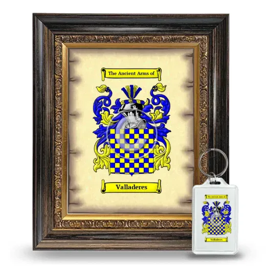 Valladeres Framed Coat of Arms and Keychain - Heirloom