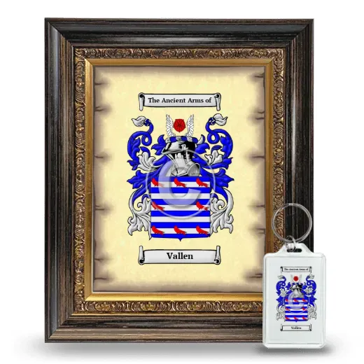 Vallen Framed Coat of Arms and Keychain - Heirloom