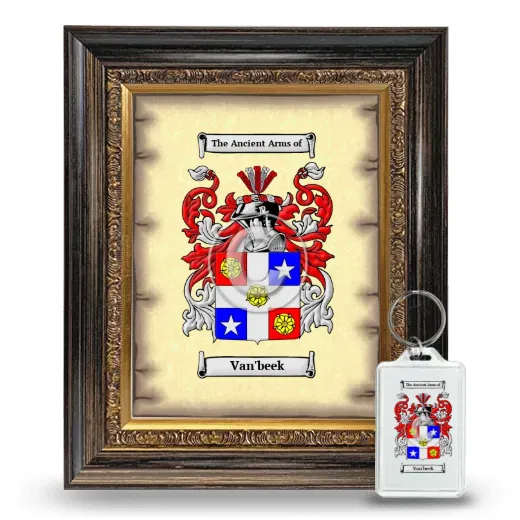 Van'beek Framed Coat of Arms and Keychain - Heirloom