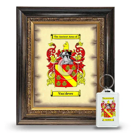 Van'dever Framed Coat of Arms and Keychain - Heirloom