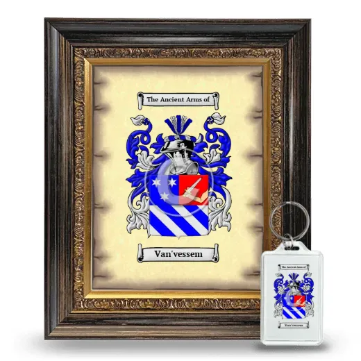 Van'vessem Framed Coat of Arms and Keychain - Heirloom