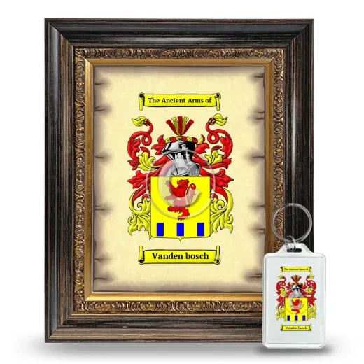 Vanden bosch Framed Coat of Arms and Keychain - Heirloom