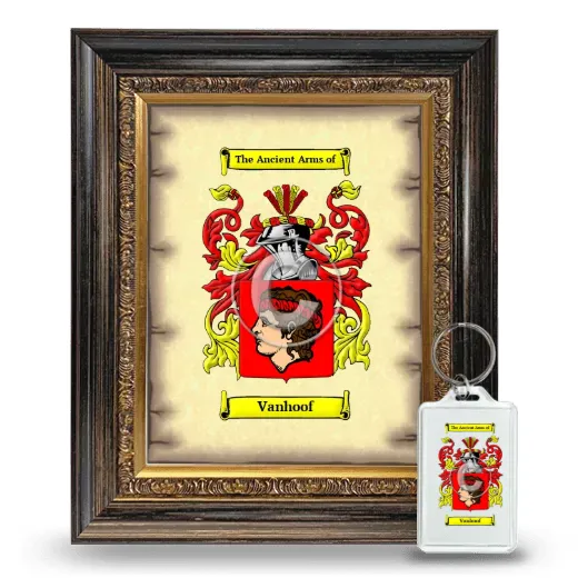 Vanhoof Framed Coat of Arms and Keychain - Heirloom