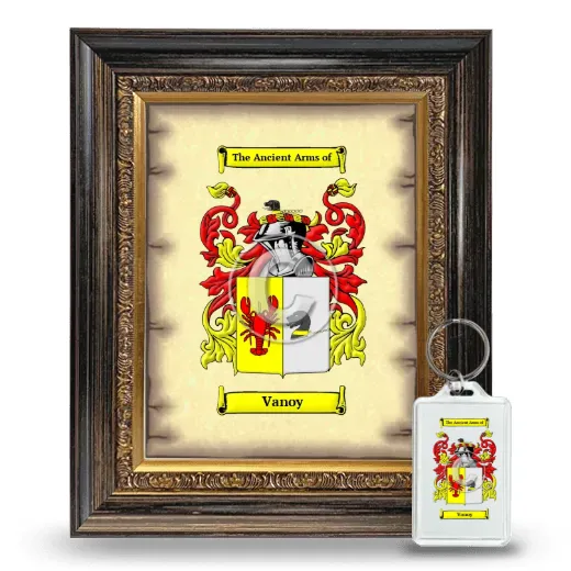 Vanoy Framed Coat of Arms and Keychain - Heirloom