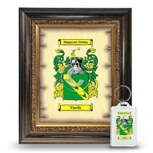 Varely Framed Coat of Arms and Keychain - Heirloom