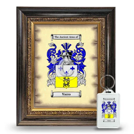 Varro Framed Coat of Arms and Keychain - Heirloom