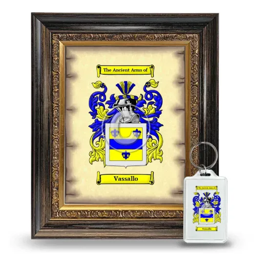 Vassallo Framed Coat of Arms and Keychain - Heirloom