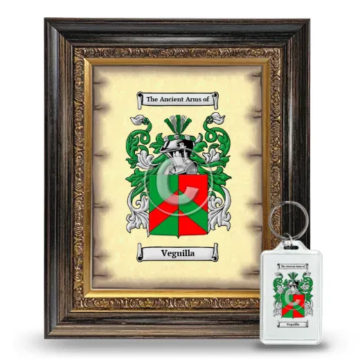 Veguilla Framed Coat of Arms and Keychain - Heirloom