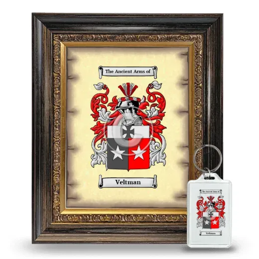 Veltman Framed Coat of Arms and Keychain - Heirloom