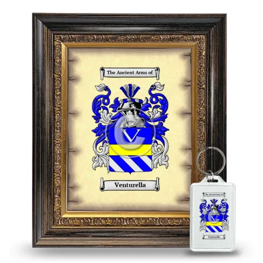 Venturella Framed Coat of Arms and Keychain - Heirloom