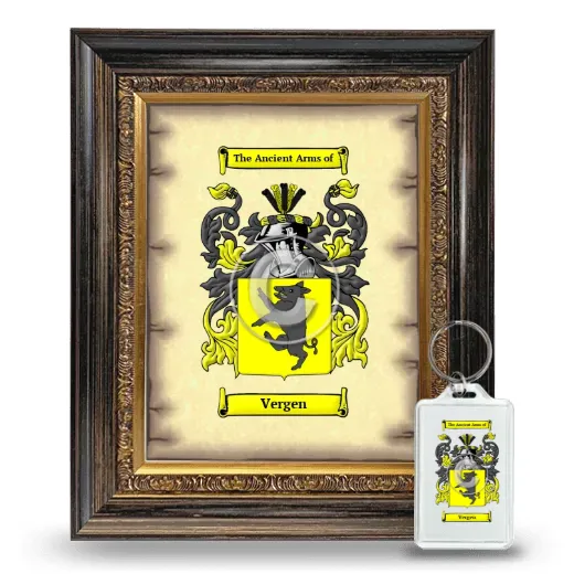 Vergen Framed Coat of Arms and Keychain - Heirloom